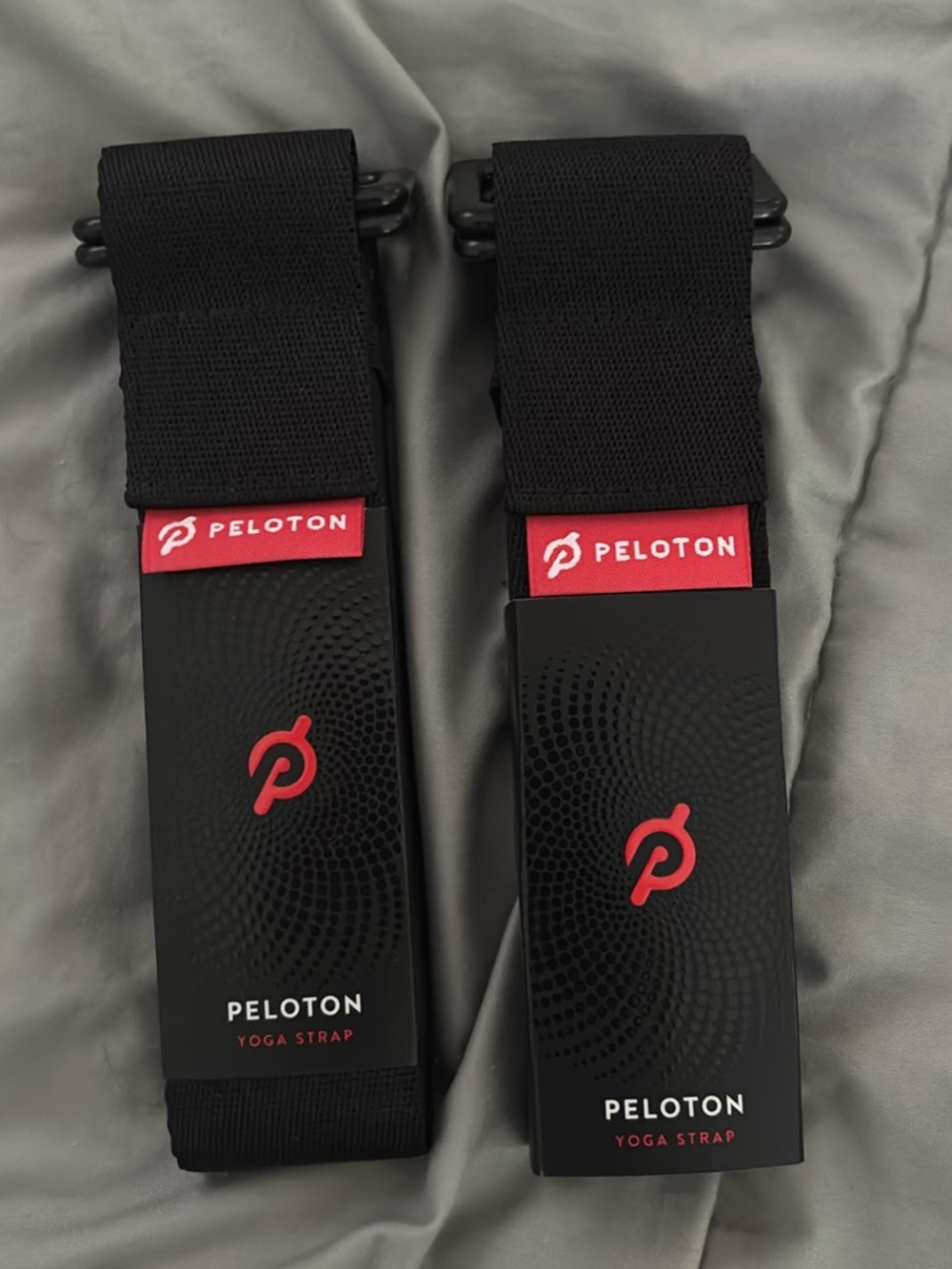 Peloton Black and Red Stretch Yoga Straps (Pair)